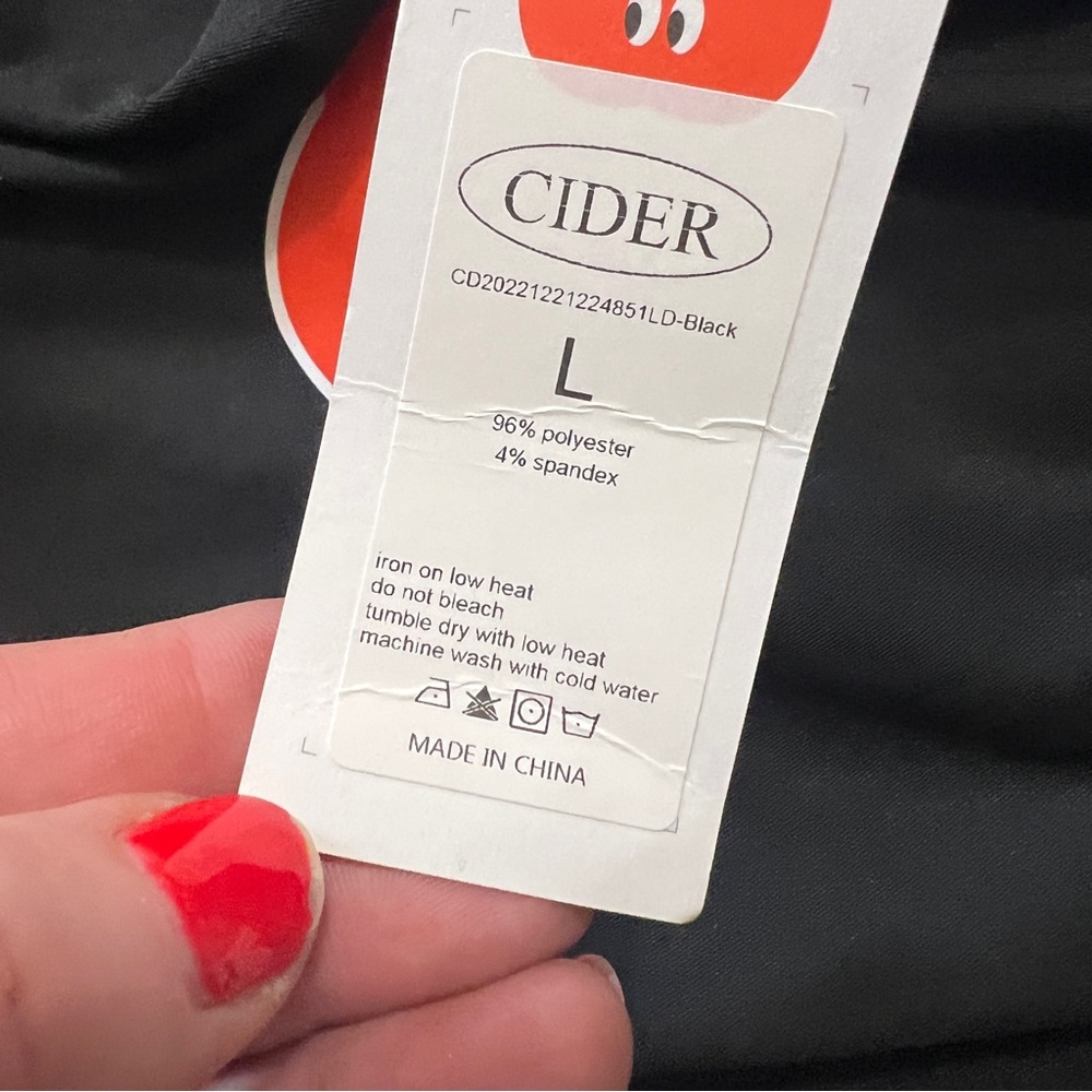 NWT Cider Corset Midi Dress L Black - Picture 7 of 8